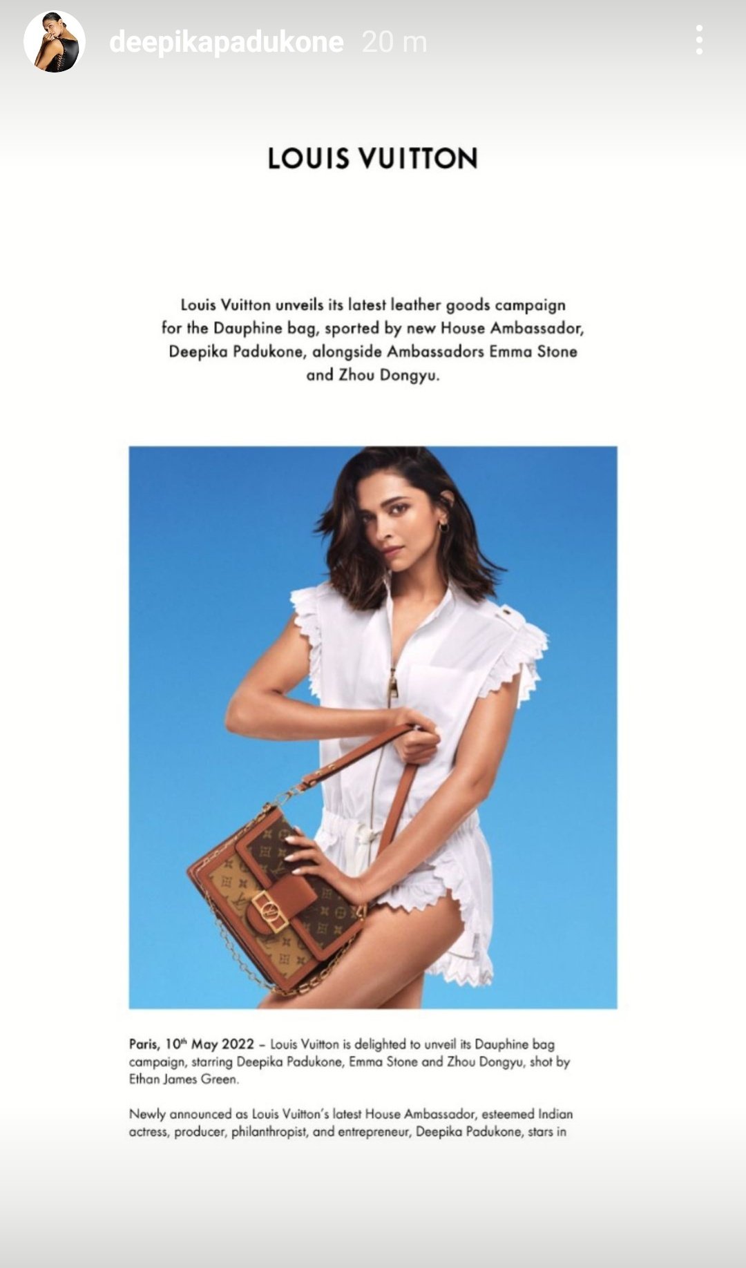 Louis Vuitton unveils its latest campaign for the Dauphine bag