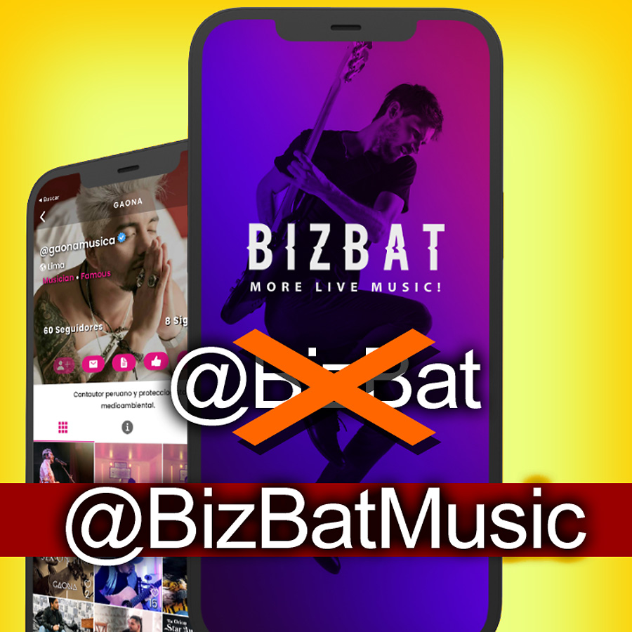 La cuenta oficial de Twitter de BizBat es <a href="/bizbatmusic/">BizBatMusic</a>.
Por favor, no cometa ningún error.

最近、弊社アカウントにメキシコからのリツイート通知が紛れ込んで戸惑ってます。
まさか、同名の音楽投稿アプリを介するサービス業者が創業するとは想定せず…。#BizBat #BizBatMusic #和創堂 #Japón