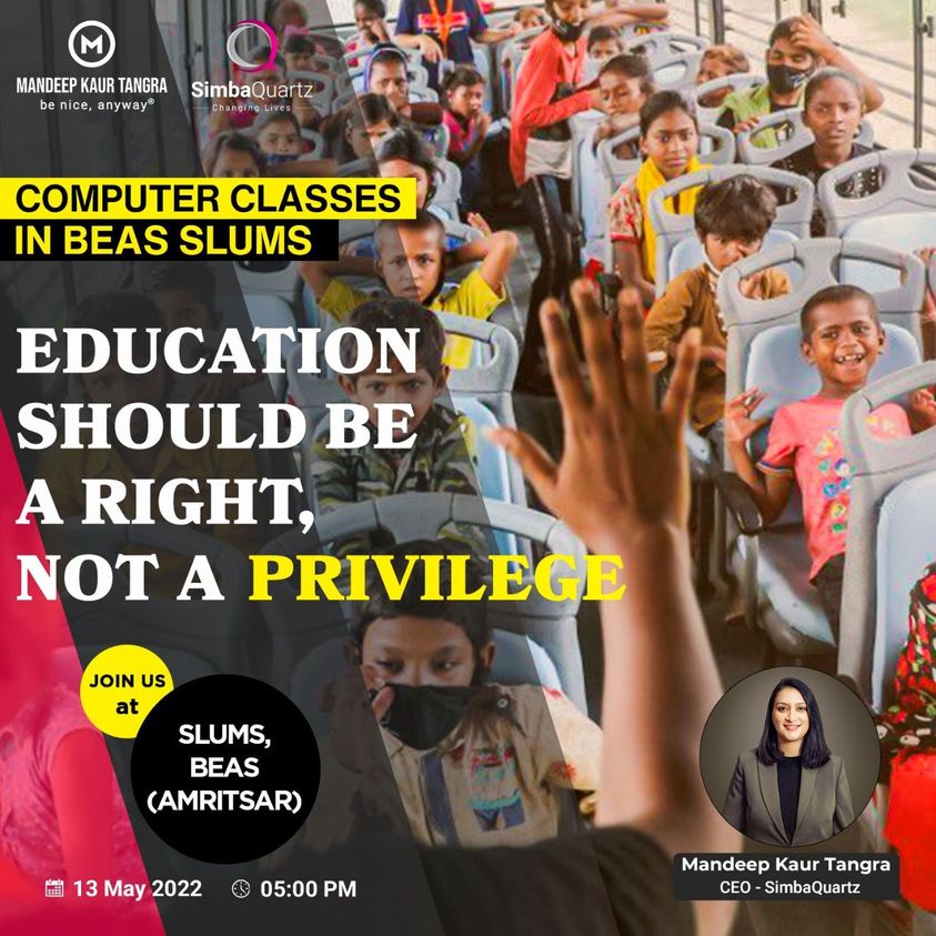 Mandeep_Tangra's tweet photo. Tech School on Wheels!
Join us at 5:00 pm on 13th May 2022, as we will be in Beas slums with a vision to give computer education to school-going children from slums. Children in slums would be given computer classes on our Office Bus. We are excited🙂
@simbaquartz  | #TechForSlum https://t.co/CWBSb6TacV