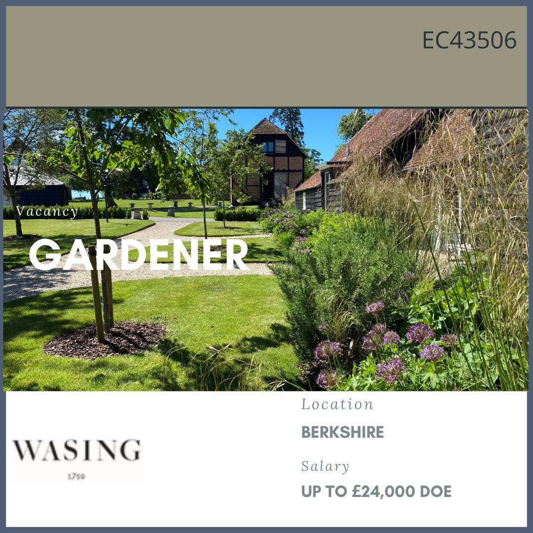 ECG on Twitter "Wasing Estate are seeking an enthusiastic individual