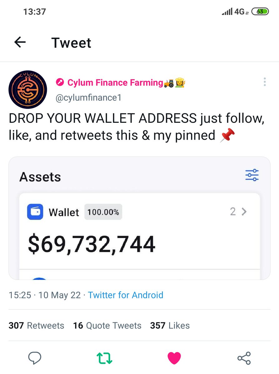 Hiiviko's tweet photo. @cylumfinance1 I hope im lucky
0x23E5e73De5354C1bF1C0408a42876f8f2A885059 https://t.co/cimYU2Xpnb