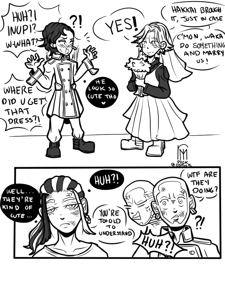 03Puck's tweet photo. CAP 252 #tr252
Of course it was a marriage proposal Koko!!!
(I have a hc where Waka ship them hahaha)
#TokyoRevengers252 #Inukoko #kokoinu #โคโค่อินุ #ココイヌ #東卍FA https://t.co/tojTZKL2fm