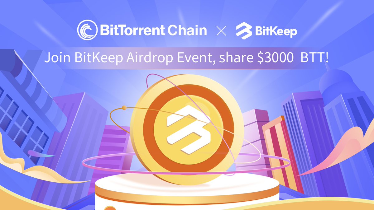 BitTorrent's tweet image. 🔥To celebrate the support of @BitKeepOS on #BTTC, we launch a $3000 $BTT giveaway event!🔥

Rules:
✅Complete the Gleam and submit your address
✅Reward will be given out in 10 working days
✅Reward is valid for each address once

👇Join here:
gleam.io/6DUPV/bittorre…