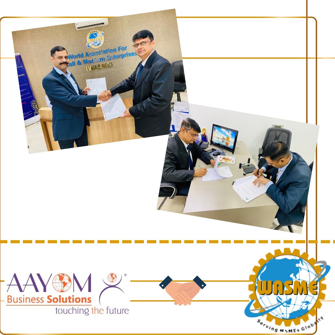 aayom's tweet photo. Aayom Corporate Solutions Pvt. Ltd. and @Wasmeinfoorg have partnered to promote SMEs in both the national and international markets.
#aayom #SME #promotion #expansion https://t.co/O9Ej6FlOKg