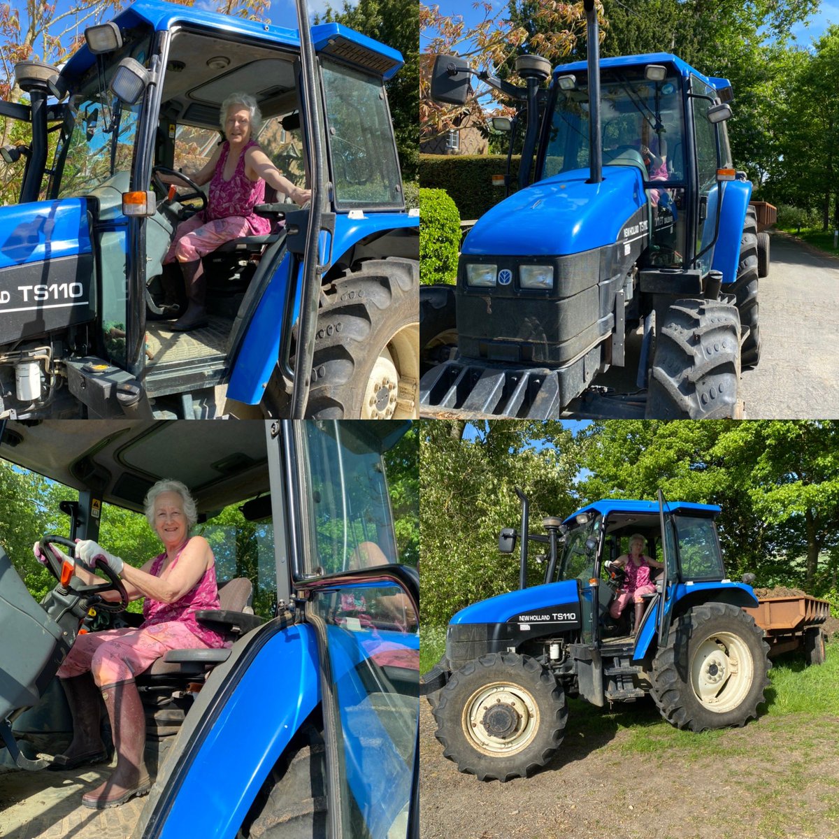 ConsueloEtty's tweet photo. 💙 Called in to do some tractor driving yesterday and to-day. Never driven this one before! 💙 #help #farm #farmlife #farmer #partner #tractor #ford #fordtractor #ditch #ditchwork #trailer #sunshine https://t.co/E4wD37zahj