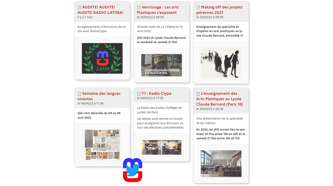 citecbernard's tweet photo. Les actualités 🗞️ du site de la cité scolaire : https://t.co/l0TK3jbhgE https://t.co/RriO2ihumY