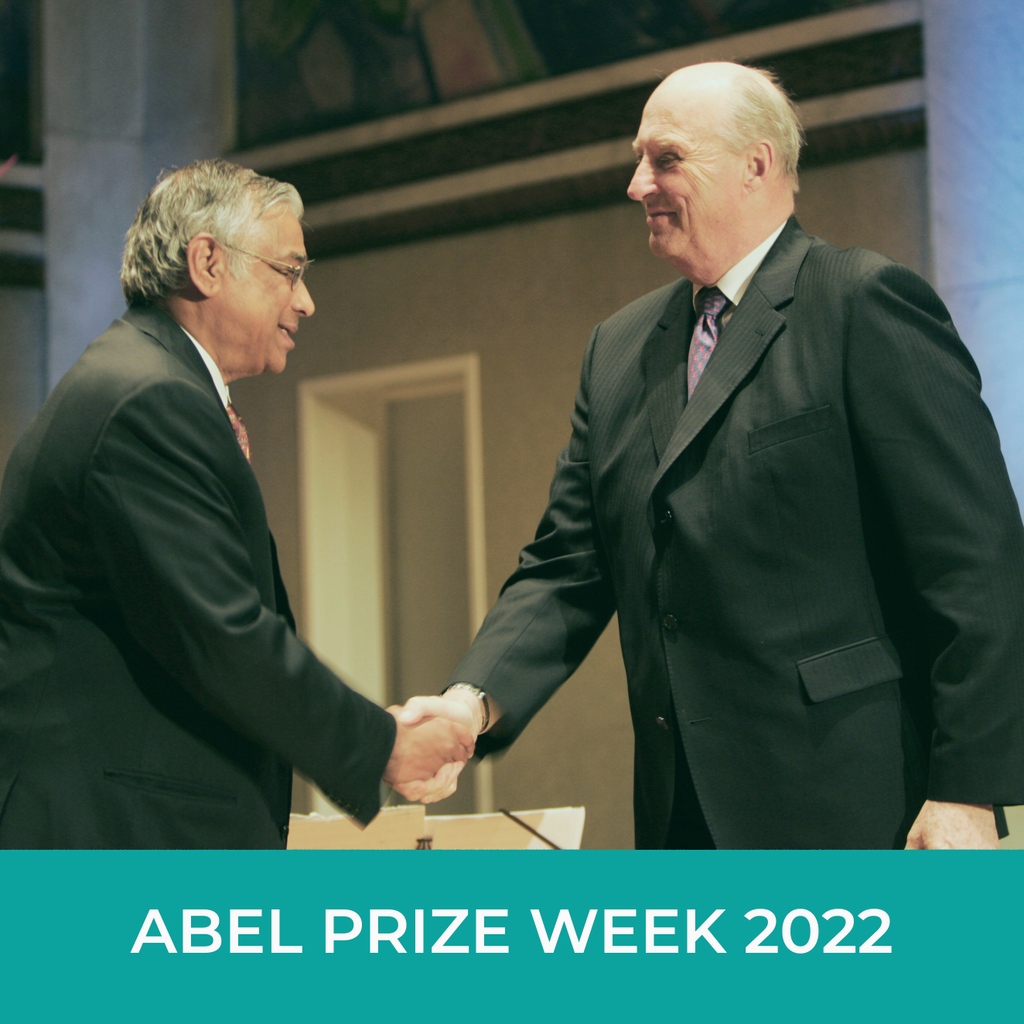 In 2007, HM King Harald V of Norway presented Srinivasa Varadhan with the Abel Prize. This year it is Dennis P. Sullivan’s turn, on May 24th at 4 pm GMT+2 🏆👑 Sullivan and several other mathematicians will also be giving the Abel lectures, on May 25th 10 am to 2:45 pm GMT+2