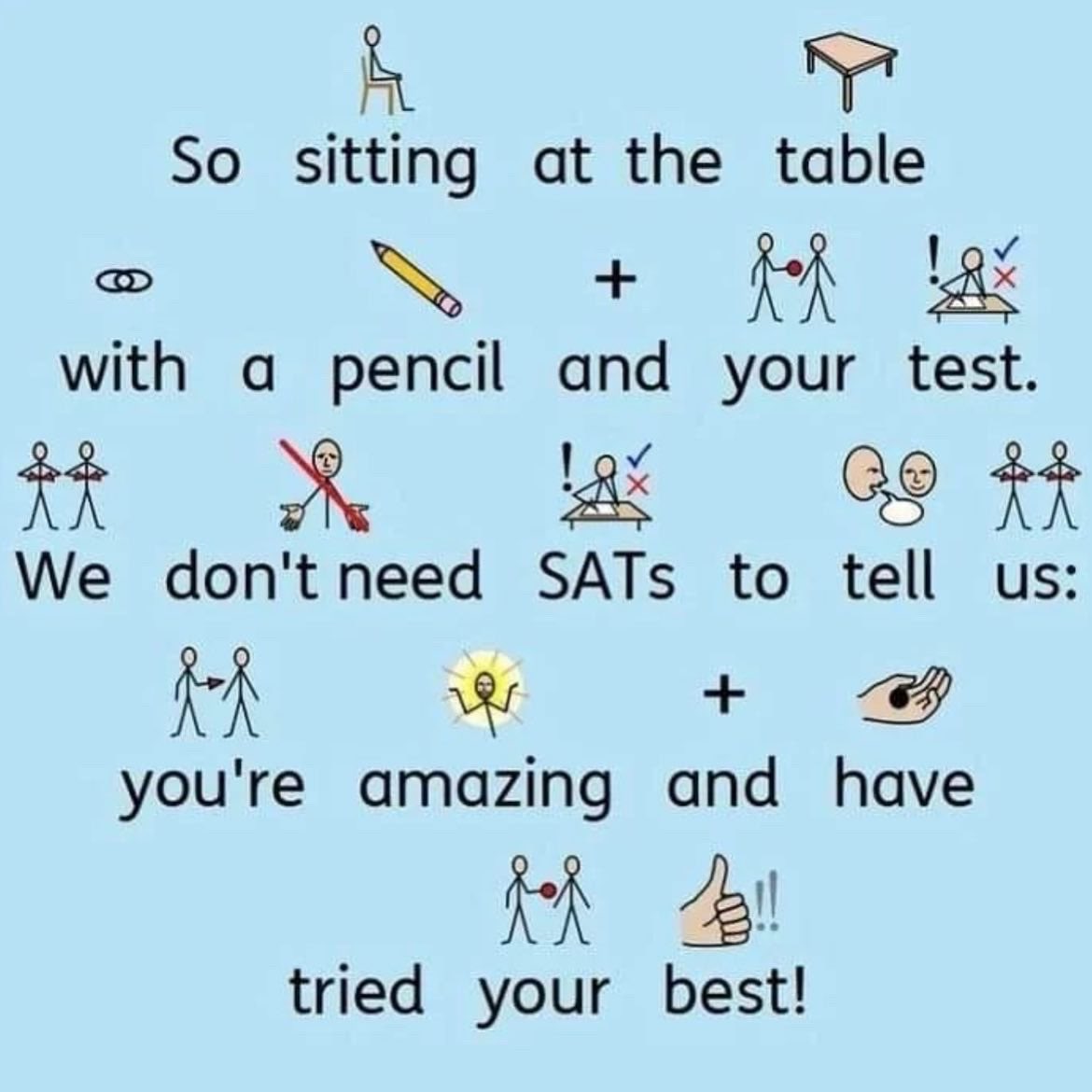 Good luck to all of our year 6 swimmers who are sitting their SAT exams this week! 🙌🙌 

Just remember, the SATs don't test everything that make you so special and amazing. 🙌👊

#PeopleBeforePerformance #GoodLuck #SATS
