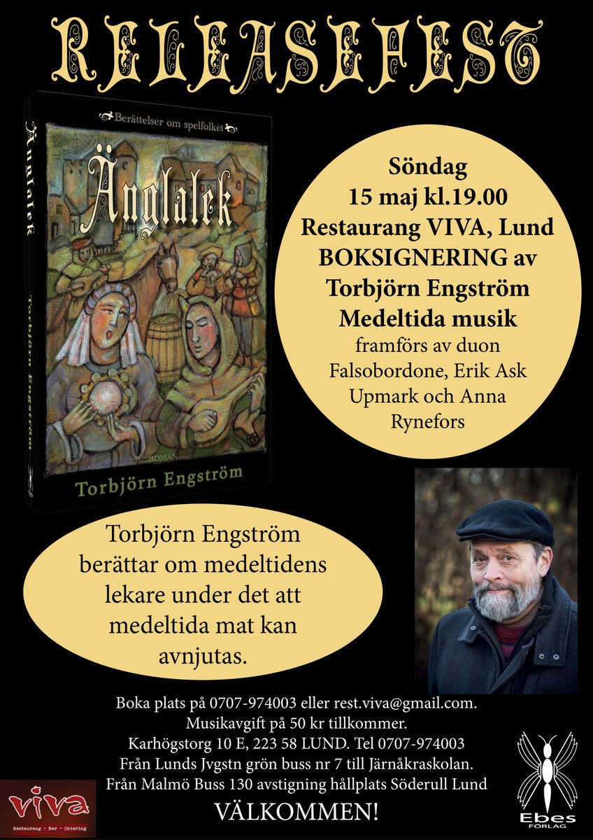 Ebesforlag's tweet photo. Om du bor i Lund, eller har vägarna förbi, passa då gärna på att träffa Torbjörn Engström, författaren bakom den historiska romanen "Änglalek".
Läs gärna mer om Torbjörn och hans bok på:
https://t.co/qtVRKeIffH https://t.co/HVjdMaqdsU