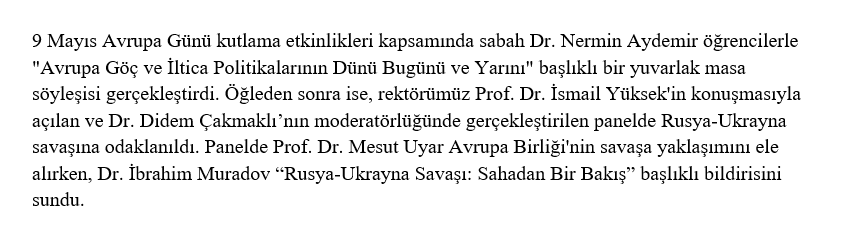 abupols's tweet photo. 9 Mayıs Avrupa Günü kutlama etkinlikleri kapsamında Dr. Nermin Aydemir öğrencilerle bir yuvarlak masa söyleşisi gerçekleştirildi ve Prof. Dr. İsmail Yüksek'in konuşmasıyla açılan, Dr. Didem Çakmaklı’nın moderatörlüğünde gerçekleştirilen panelde Rusya-Ukrayna savaşına odaklanıldı. https://t.co/zyh4c25kDx