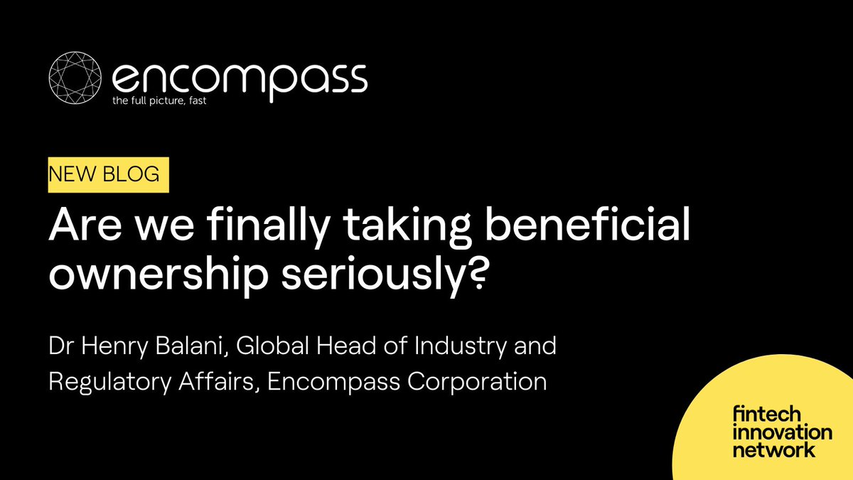 In his latest blog, Dr Henry Balani, @EncompassCorp   explores how the Ukrainian war and resulting #sanctions has highlighted the need for increased #transparency in identifying #beneficialownership ownership to fight financial crime globally.👉🏽lnkd.in/e-6zPDcK