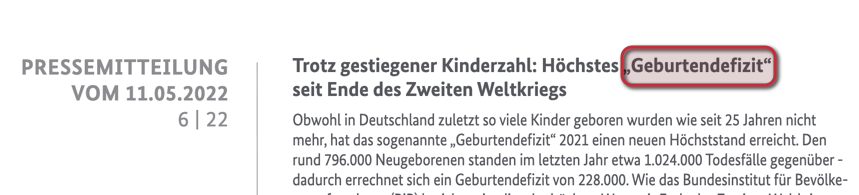 BSchwentker's tweet photo. Ach, @bib_bund, wenn man "Geburtendefizit" schreibt, dann helfen auch Anführungsstriche nicht. Eine Generation von - an Vereinbareit von Beruf und Famile verzweifelnden - Eltern empfindet es potenziell trotzdem als Anklage. Wörter setzten Framing. Das kriegt Ihr besser hin. https://t.co/d6MpgZL1yh