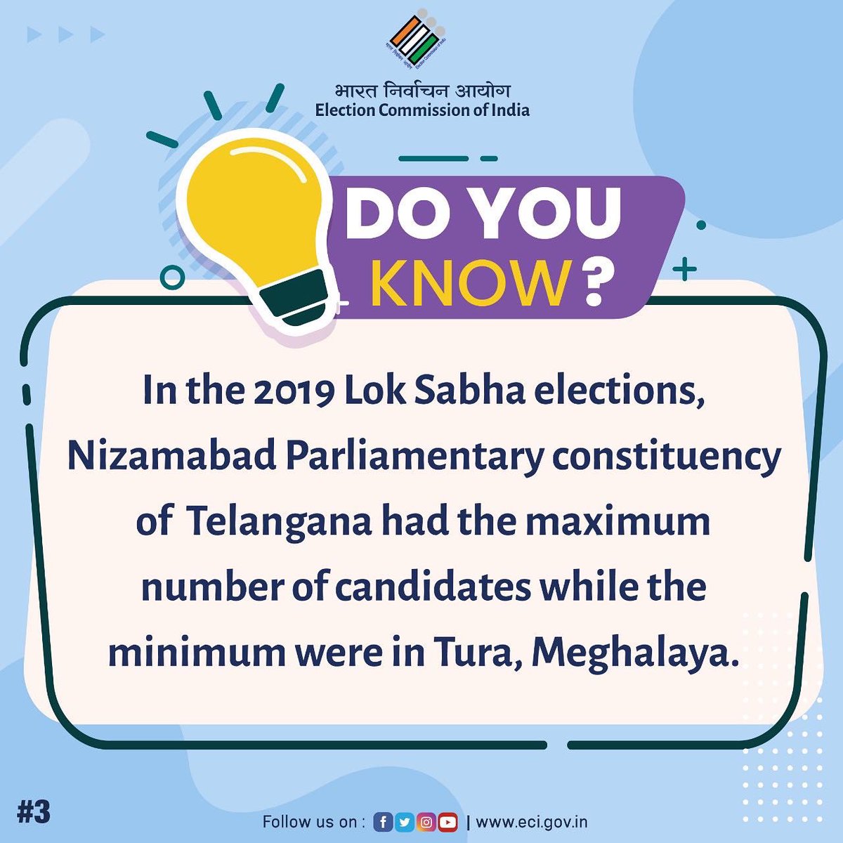 ECISVEEP's tweet photo. Do you know which PC in the 2019 Lok Sabha elections had the maximum and minimum number of candidates? Check here👇

#DoYouKnow #ECI #LokSabhaElections2019 #ElectionCommissionOfIndia https://t.co/fPqvUglUbN