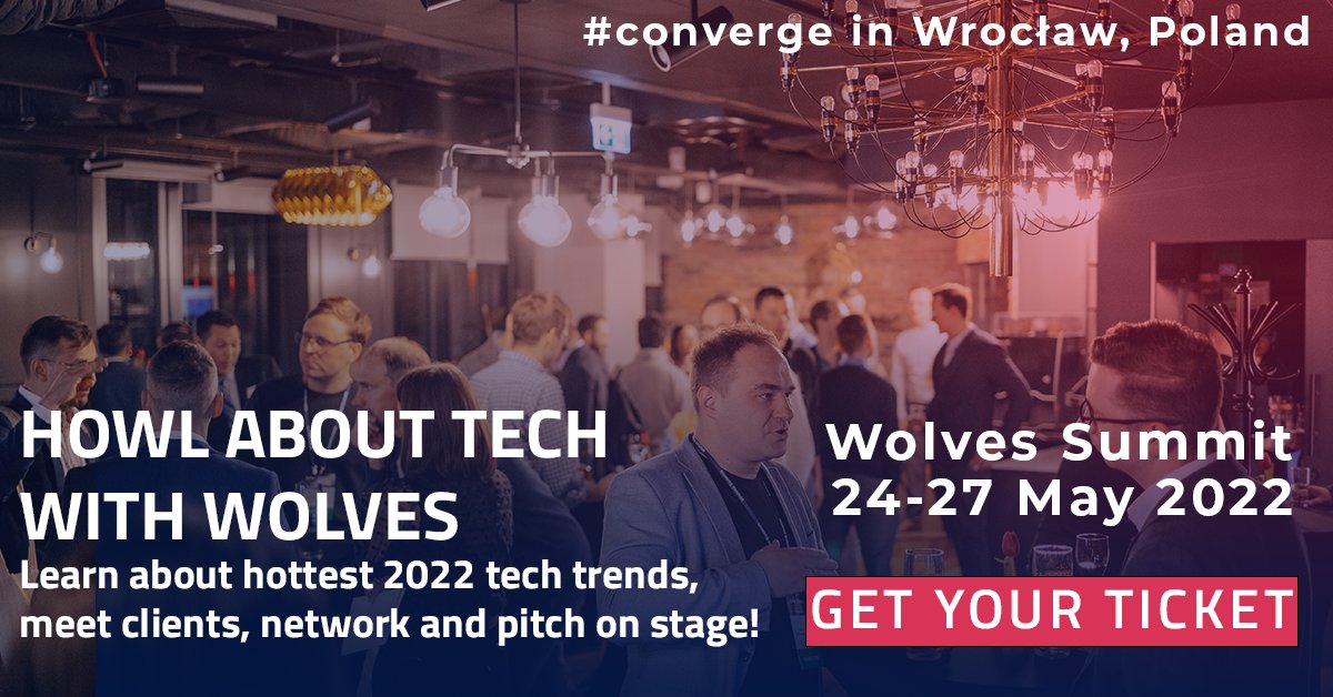WayraGermany's tweet photo. 🐺 Listen up, all European tech #Startups!
Our partner @WolvesSummit is back in May 2022. 🙌
Join #WolvesSummit2022 on May 24-27, online & in Wrocław, Poland!🇵🇱
Pitch your idea & win recognition among the international investors!
Apply now FOR FREE 🔜 https://t.co/vZkSFGNagT https://t.co/2IS769k3mV