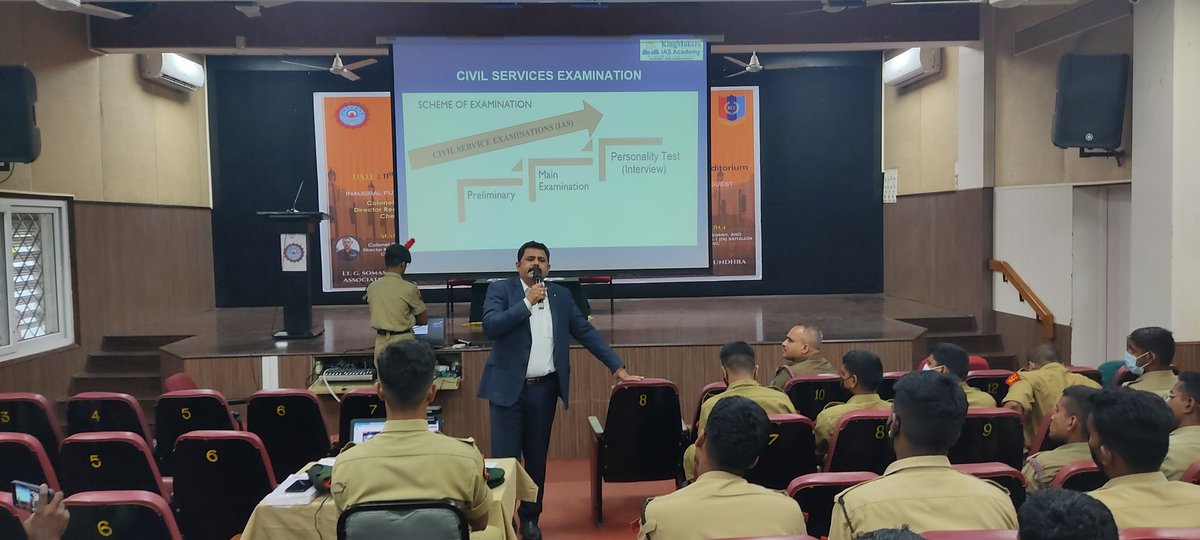 flyarul's tweet photo. Shri Sathyashree Boominathan Chairman and MD - King Makers IAS Academy hosting a eye opening Session for all NCC Cadets on How to crack UPSC Services Examinations @KIngMakersIAS . https://t.co/0TqbUBtigH