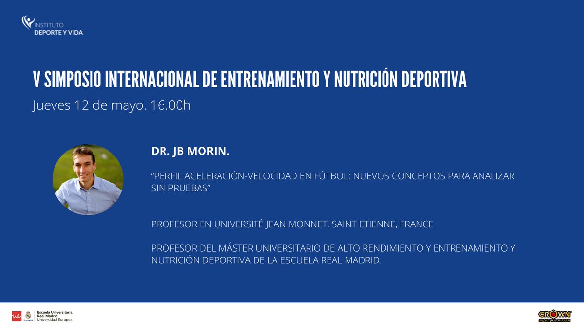 InsDeporteyVida's tweet photo. 🚨¡Mañana arrancamos!

V SIMPOSIO INTERNACIONAL DE ENTRENAMIENTO Y NUTRICIÓN 
@RealMadridUE
 
💰¡Totalmente GRATUITO!

🔴EN DIRECTO 

Con  
@jb_morin
 
@bonfanti_noelia
 
@MielgoAyuso
 
@ArturoCasadoAld
 
@AdamKelly07

👉Inscripciones aquí: https://t.co/FuHxIwHsqU https://t.co/1qdDa8Br3h