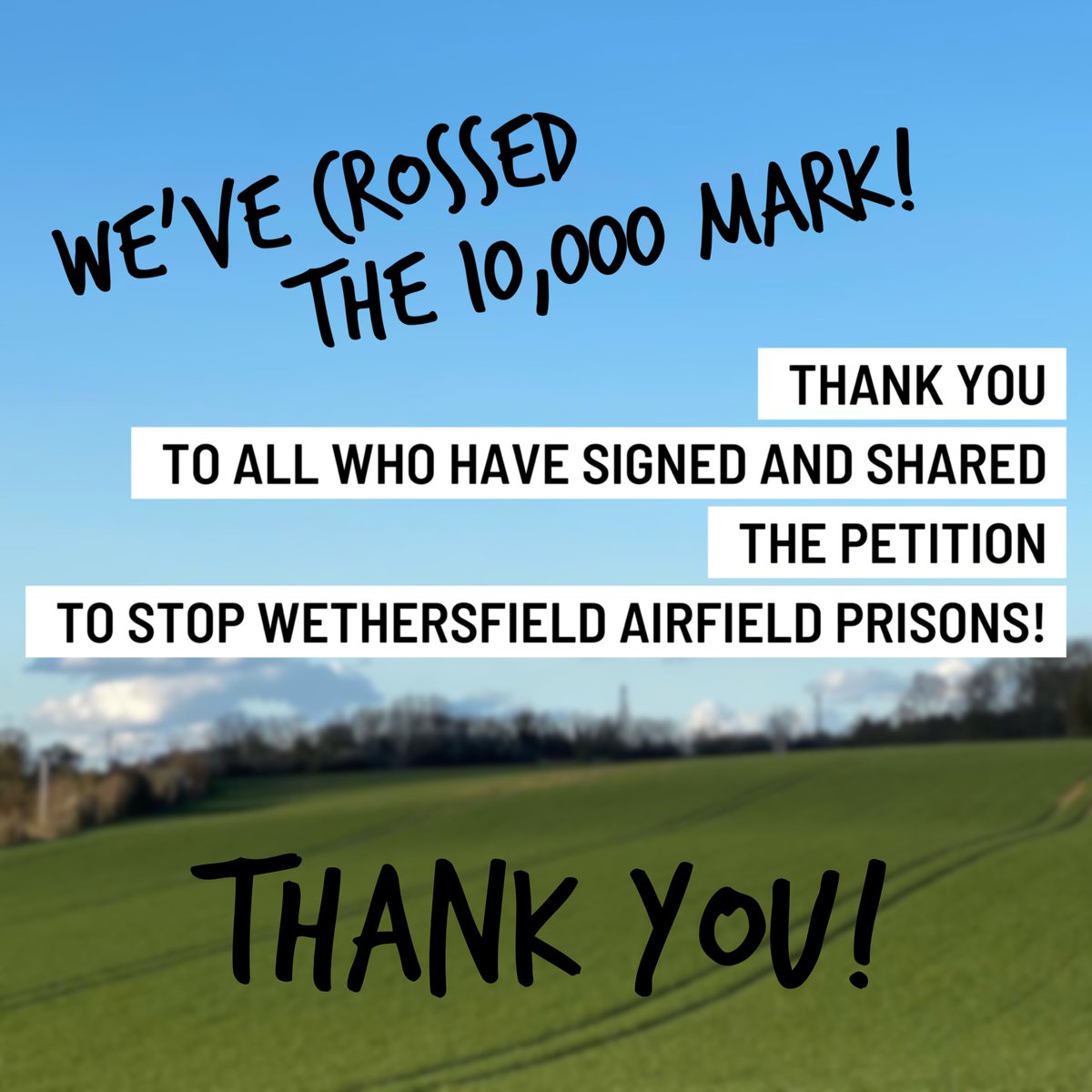 SwapAirfield's tweet photo. We've had over 10,000 signatures from all over the UK - our campaign to get the government to respond to a local rewilding petition will increase conversations nationally.
Thank you to @EdHutchings and @ChrisGPackham for your support!
https://t.co/XqRN4y3AtP https://t.co/YEWvjAuh2Q