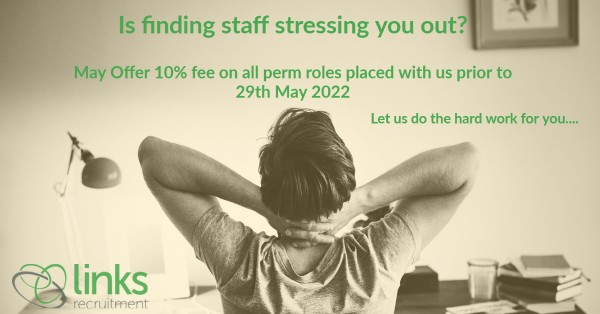 LinksRecLinks's tweet photo. Need new staff? Getting stressed out? Let us do the hard work with our offer on fee for May 2022 get in touch today.
p. 0208 9909440
e. lisa@linksrec.co.uk
w. https://t.co/SWcnn6srv7  https://t.co/lZuOru94fz https://t.co/i2VJQ9Eq0a
