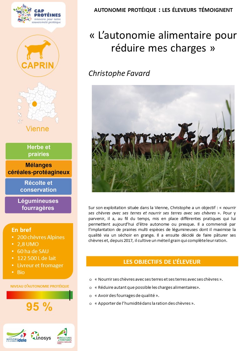 CapProteines's tweet photo. [ Témoignage d'éleveur ] 
 « L’autonomie alimentaire pour réduire mes charges en élevage #caprin »  - 🐐 - Vienne

  #MCPI ☘️🌾
  #Sechage en grange
  #Meteils

➡ Nouvelle fiche sur https://t.co/2eMKI9X7Kw

➡ Portes ouvertes le 1er juin

➡ Bientôt un article dans @ChevreMag https://t.co/8OOPb5Tsuz