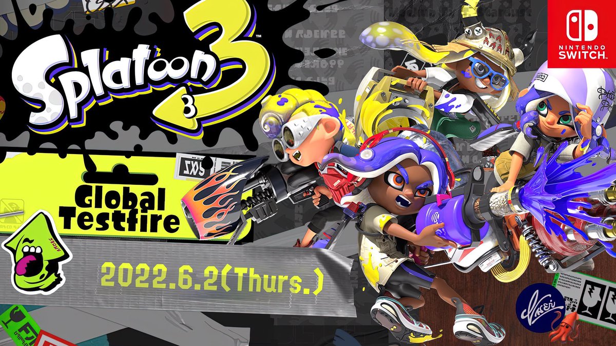 SplatoonAUNZ's tweet photo. The Squid Research Lab has made an amaze-ink new discovery! A brand new opportunity to test the waters of Splatoon 3 will be available to play on 02/06/2022! #Splatoon3 https://t.co/mzjsHtjOW7