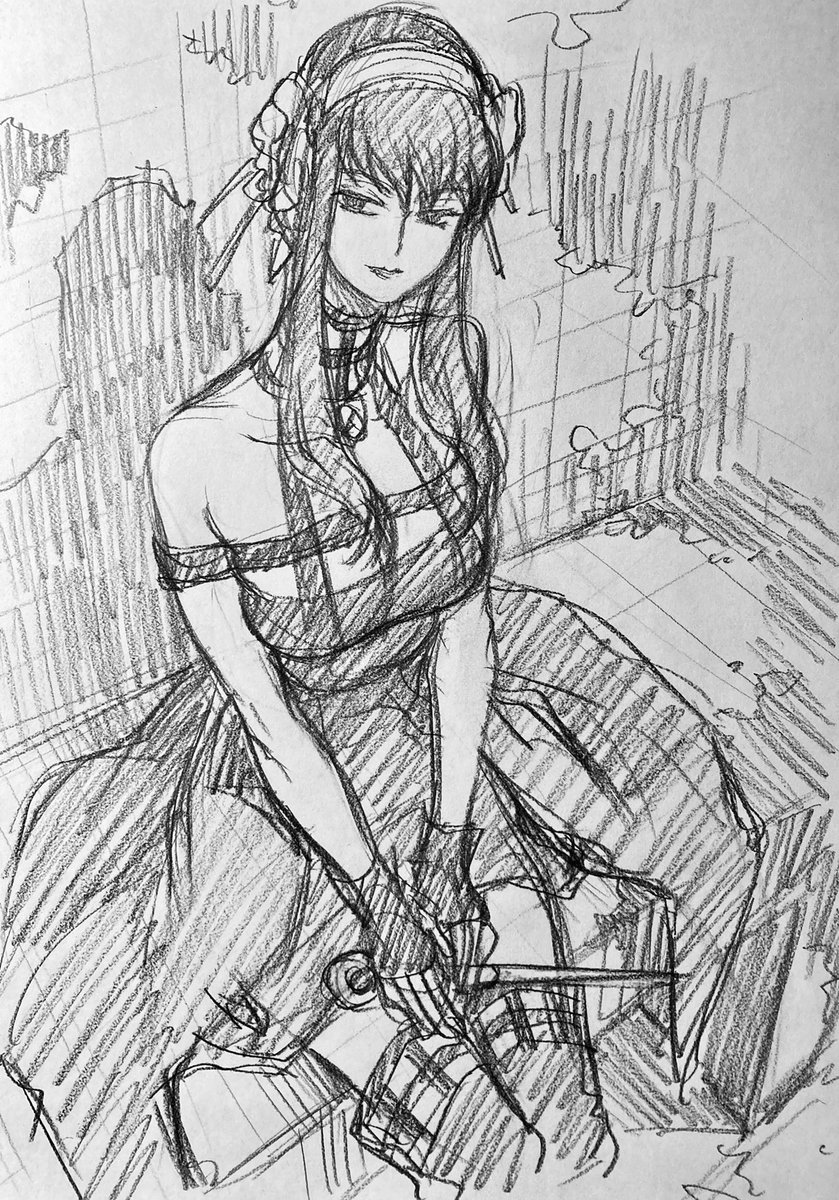 ラフ描き、スパイファミリー、ヨル 