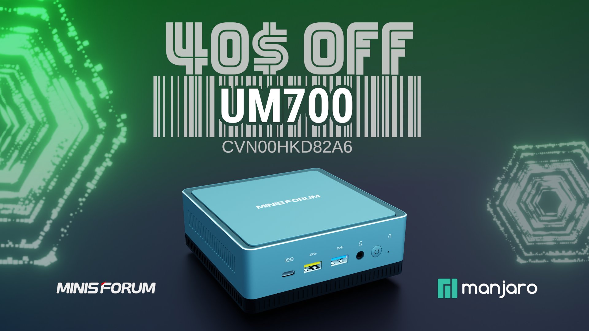 Manjaro Linux on Twitter "Get 40 USD discount on the um700 by Hi_MINISFORUM powered by