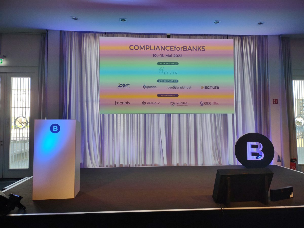 BANKINGCLUB's tweet photo. Zweiter Tag bei COMPLIANCEforBANKS 2022! In weniger als einer halben Stunde geht es los! Wir freuen uns auf Sie. #cfb22 #compliance #event https://t.co/VoDl0OIeZg