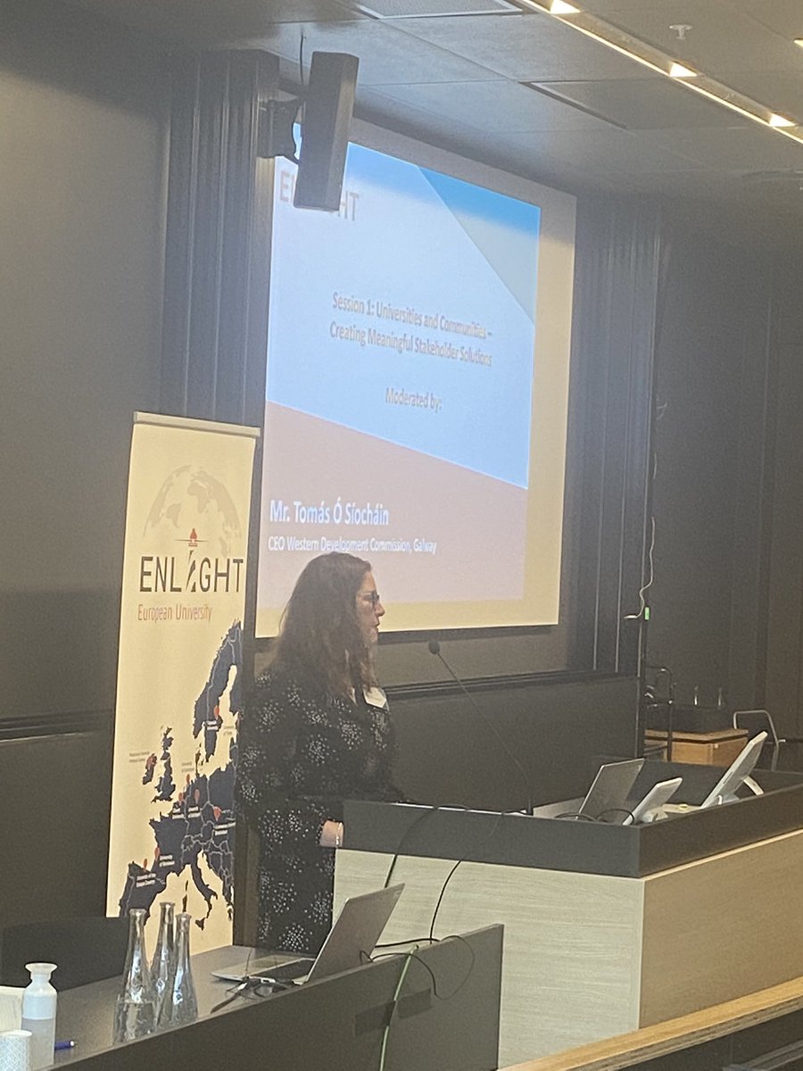 devpam's tweet photo. @MsAishling introducing the first panel discussion @enlight_eu #EuropeanDialogues moderated by @TomasOSiochain @WesternDevCo @upvehu @ComeniusUni #bratislava #basquecountry @Stadgent @ugent focusing on creating meaningful city university solutions @nuigalway @WesternDevCo https://t.co/KPd5xLLhum