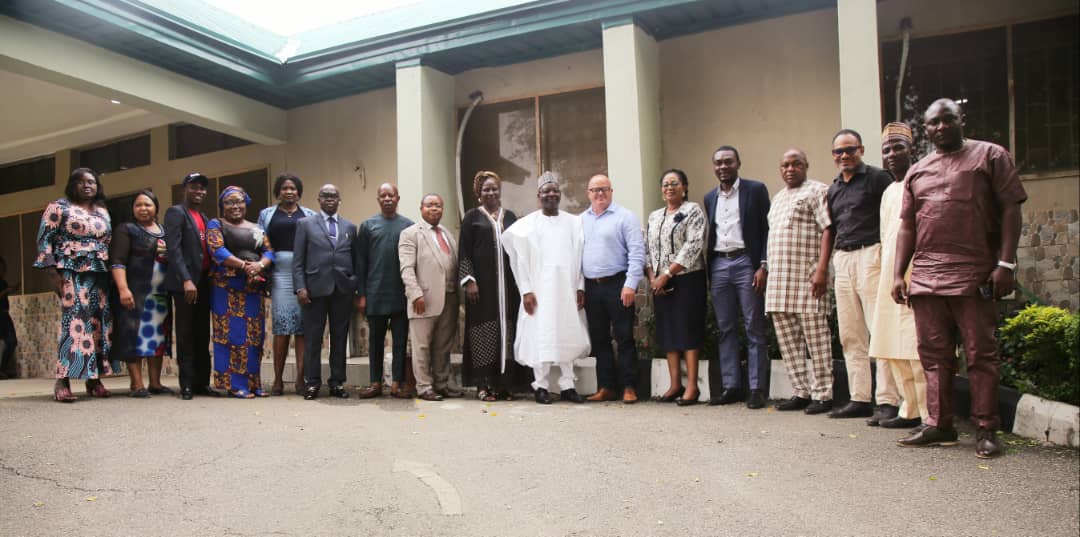 WorldCEAlliance's tweet photo. @WorldCEAlliance Programme Director Craig Fitzpatrick meeting with the Secretary-General/Registrar Dr.Faruk Umar Abubakar and the Senior Management Team of the @Nigeria_NMC  
A special thanks to @ralueke for the support!
#Nigeria #CPDtraining #nurses #midwives #WCEAteam https://t.co/1gjxGWw50s