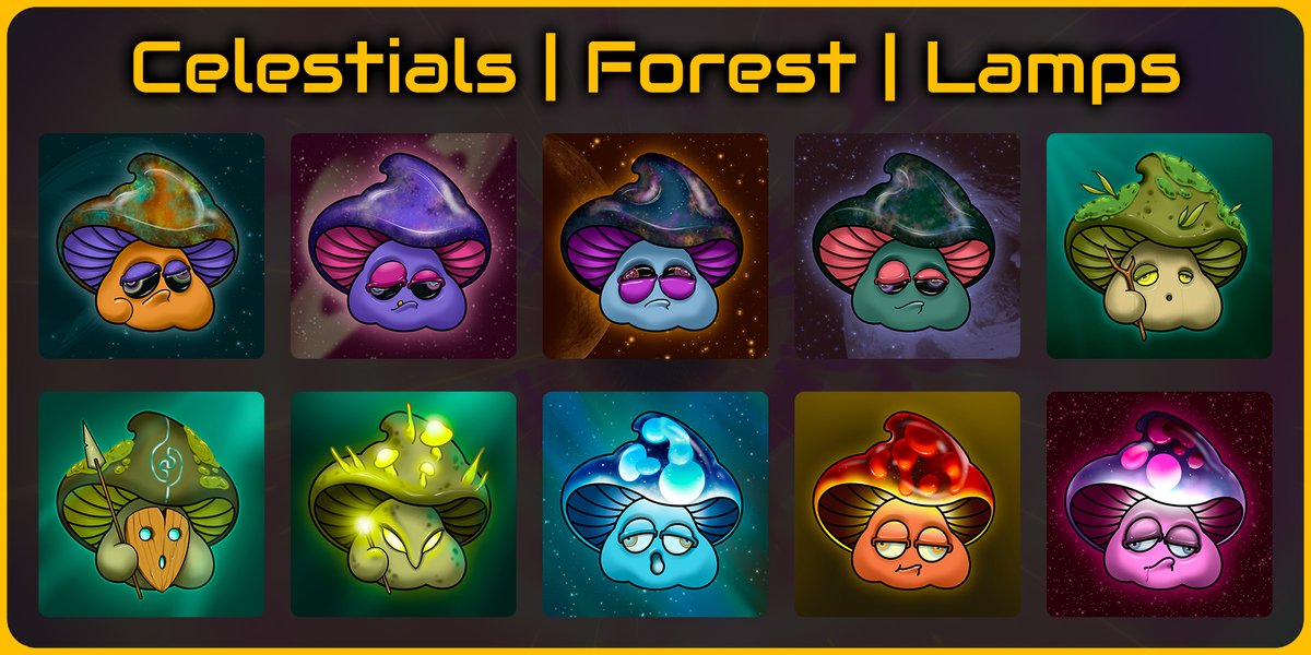 These visually impressive mini-series make up Shroomies #401-410, collect all of them and unlock a Super Rare Shroomie! 👀 🍄

#NFT #NFTs #NFTartist #NFTart #BeeceNFT #NFTProject #NFTCommunity #NFTCollection