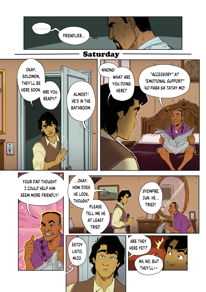 Mas y Manos - "Friendlier" page 3 (of 5)

JT finds an unexpected Ninong Benigno in his dad's bedroom