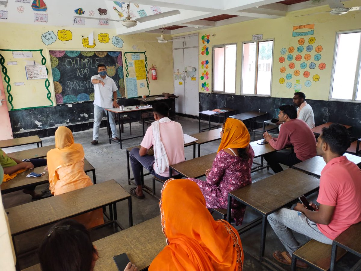 chimple_org's tweet photo. Rolling out our program with Satya Bharti Schools.

Meeting kids and parents and introducing Chimple to them is always an exciting moment. 
We exist to serve them! 

#Chimple #FLN #SatyaBhartiSchools #Mission #NipunBharat 
@bhartifdn @CSF_India @rhea_handa @SidHamTweets https://t.co/qTXA2yj6Z1