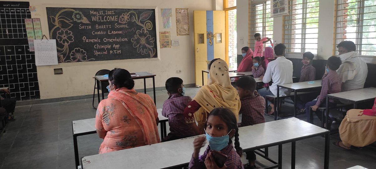 chimple_org's tweet photo. Rolling out our program with Satya Bharti Schools.

Meeting kids and parents and introducing Chimple to them is always an exciting moment. 
We exist to serve them! 

#Chimple #FLN #SatyaBhartiSchools #Mission #NipunBharat 
@bhartifdn @CSF_India @rhea_handa @SidHamTweets https://t.co/qTXA2yj6Z1