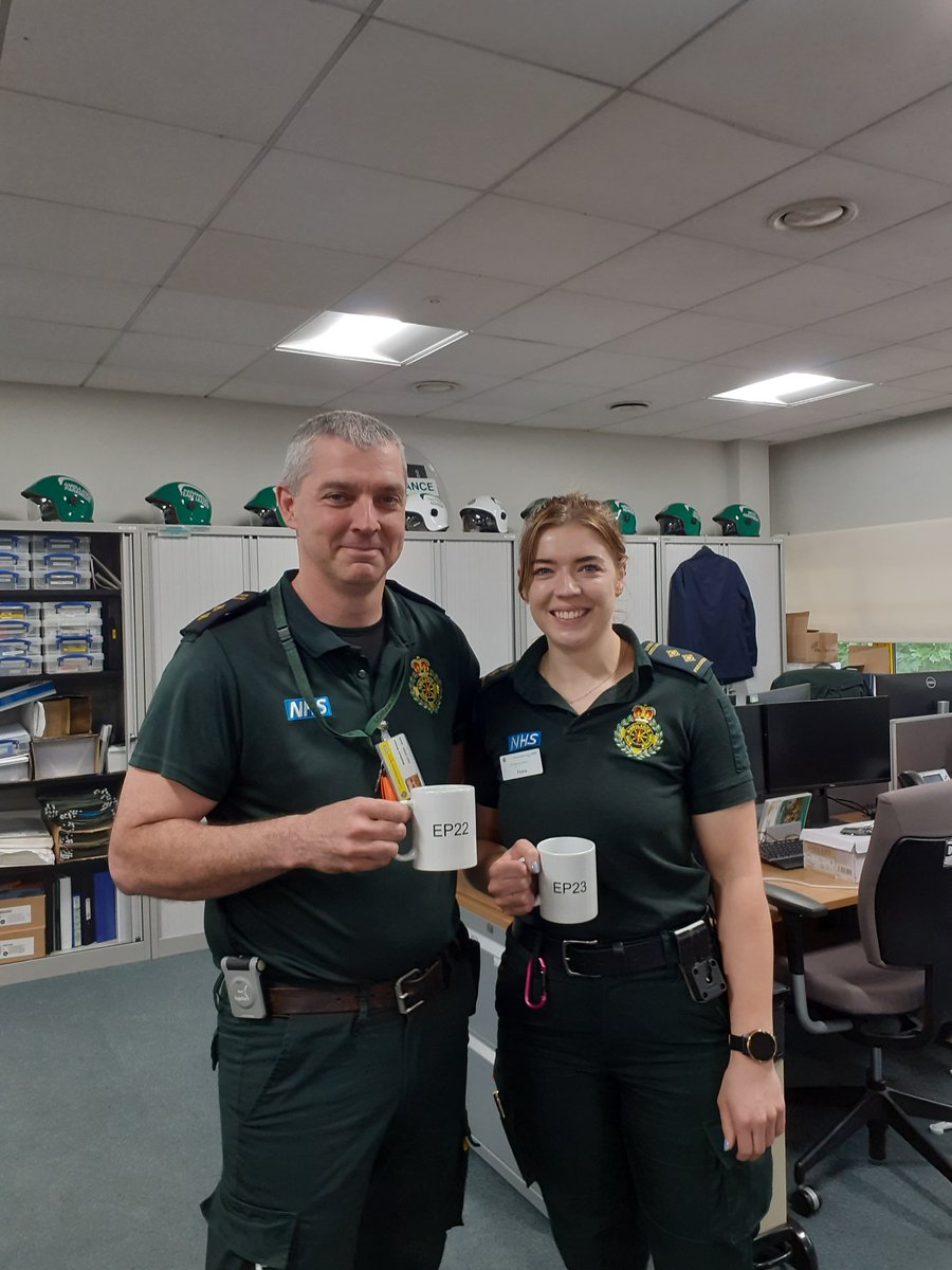 Matt and Fi were successful in the recruitment process for our Emergency Planning &amp; Support Officer vacancies. They started 2 weeks ago, and are enjoying their call-sign branded mugs! 
#EPRR