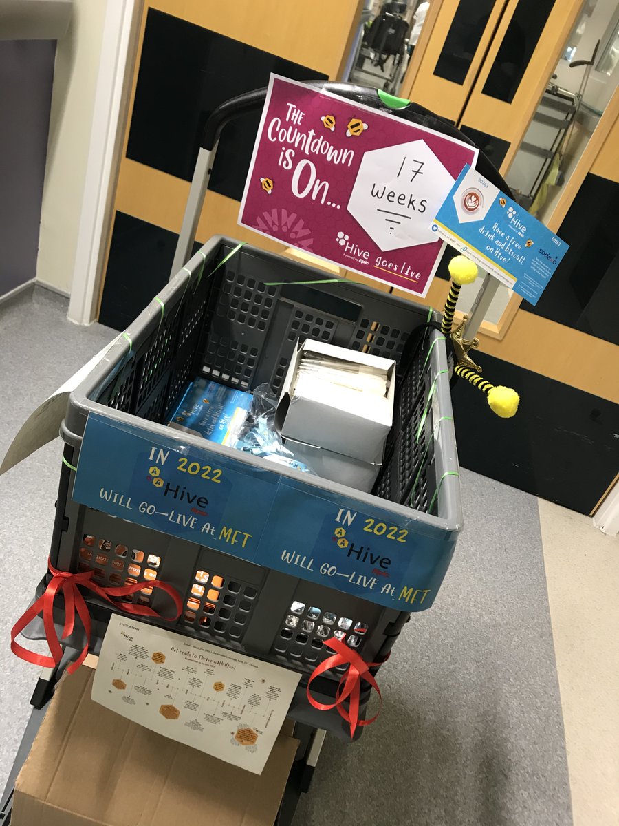 ZoeWoodRMCH's tweet photo. Hive training promotion on wheels at RMCH yesterday. #17weekstogo @caren_westhead @MFT_Hive @RmchEdu https://t.co/je7BmIQlJH
