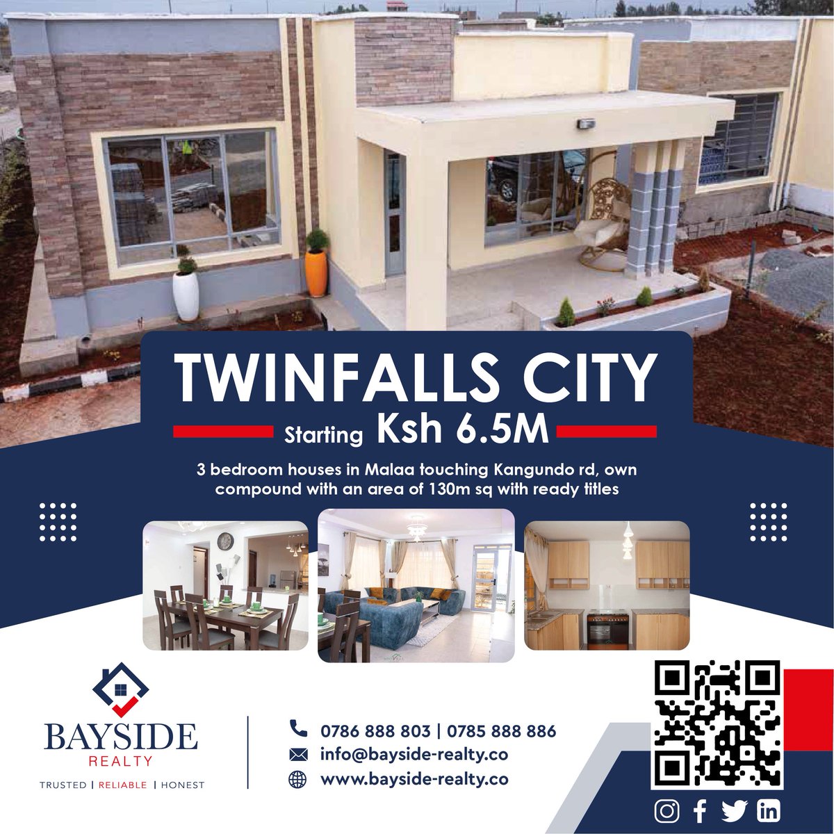 BaysideLtd's tweet photo. Find | Visit | #Invest
We have the following #properties ready for you to #invest in.
Browse through, contact us for a site visit and make an #investment, with ready #title, flexible #paymentplans and #financingoptions
+254 786888803 | 780888090
https://t.co/vuzwDJp64O https://t.co/biYDKoXzhB