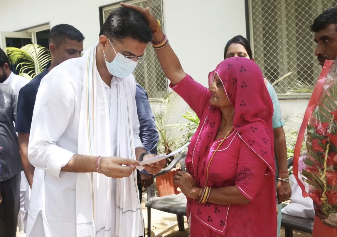 SachinPilot's tweet photo. Met visitors at my residence, this Wednesday morning https://t.co/9F5GrG0sNp