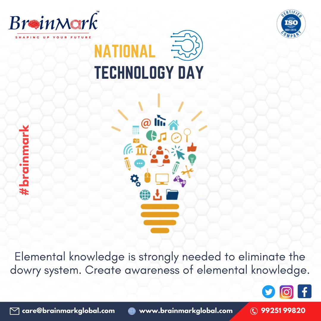 BRAINMARK_DMIT's tweet photo. National Technology Day
#brainmark #DMIT #counselling #career #glyphologicalassessment #parenting https://t.co/awv313y7Gj