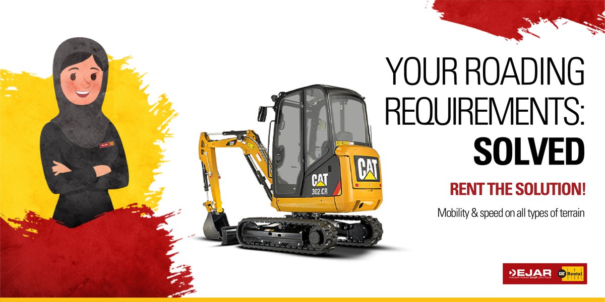 EJARCATRENTAL's tweet photo. Some fields need smooth and quick movement on all types of terrain, that's why we provide at #Ejar the most appropriate road equipment, with the world-known Cat quality, our local expertise and the best possible prices and offers.
#ejarcat #zahidgroup #saudiarabia #catmachinery https://t.co/x8zcwum9qu