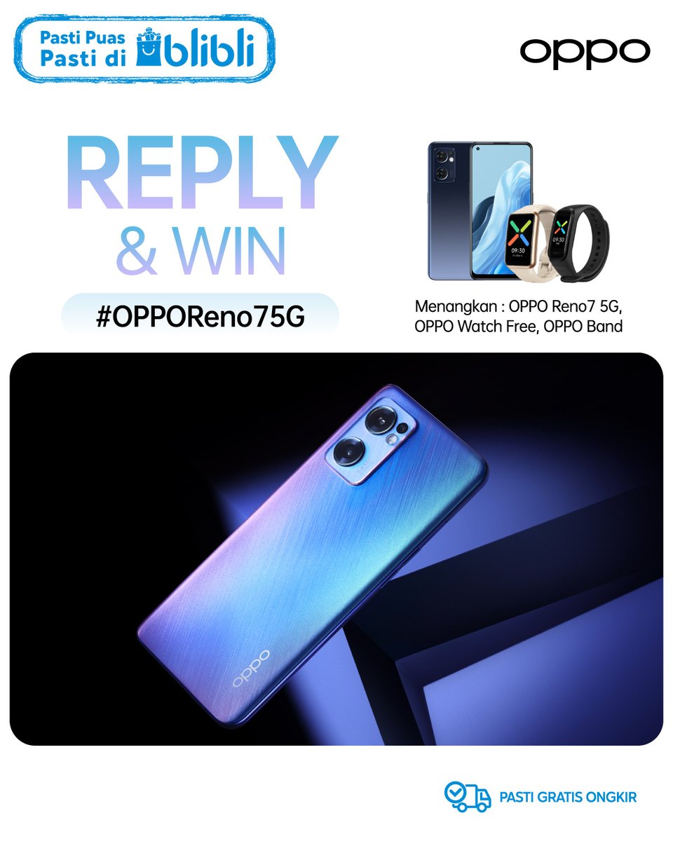 bliblidotcom's tweet photo. Mau #BliMinBeliin #OPPOReno75G✨𝒈𝒓𝒂𝒕𝒊𝒔✨?  

Cek caranya di bawah, good luck yah! Lets gooo~ 🚀 #BlibliSetiapHari https://t.co/NmqKqqXkQX