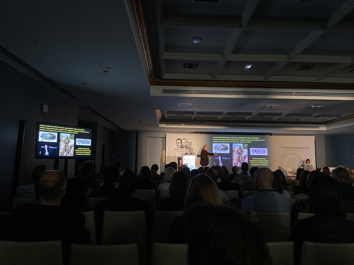 At the last day of the XXXI <a href="/barany2022/">Barany2022</a>, prof. Kingma shows the results of the longitudinal trial with the vibrotactile substitution system, the <a href="/BalanceBelt/">Balance Belt</a>. It improves balance in patients with bilateral vestibulopathy and severe imbalance #barany2022