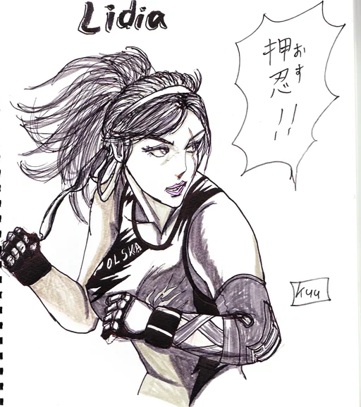 #線画 #下絵 #Lidia #リディア・ソビエスカ
線画はボールペン、影は灰色のコピックで塗ってスキャナーに、色塗りはデジタルで仕上げました。 