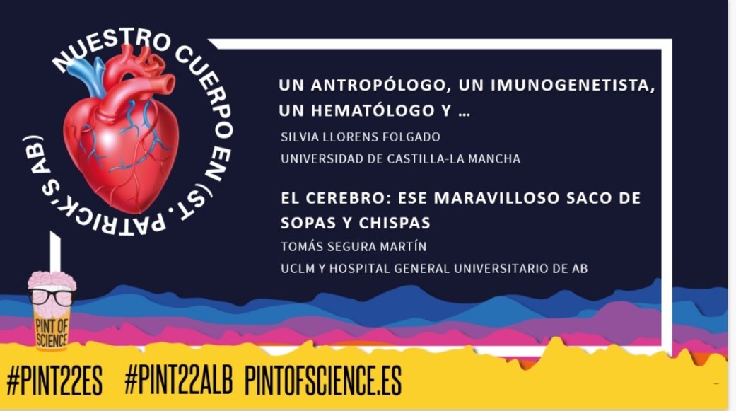 Fran_Jareno's tweet photo. Hoy, último día del festival @pintofscienceES #Pint22ALB #Pint22CLM con el tema "Nuestro cuerpo" y divulgadores de primer nivel @MedicinaAB @UCLMdivulga @ftaadcee_ab @esiiab @PCTCLM @PopularLibros @I3aUclm @cribuclm #idine @GardeJulian https://t.co/rurPYoJkDY
