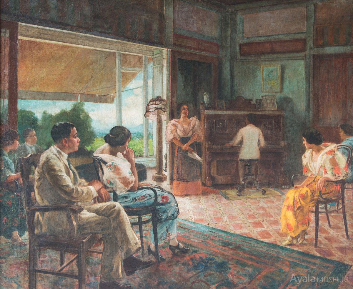 ayalamuseum's tweet photo. The themes of longing became metaphors for Spanish oppression.
Scholar Felipe Padilla de Leon observes that it was natural to conflate love for a woman with reverence for the Motherland.
This work is on view in Intertwined: Transpacific, Transcultural Philippines. #NowOnShow https://t.co/7LveiiLFKA