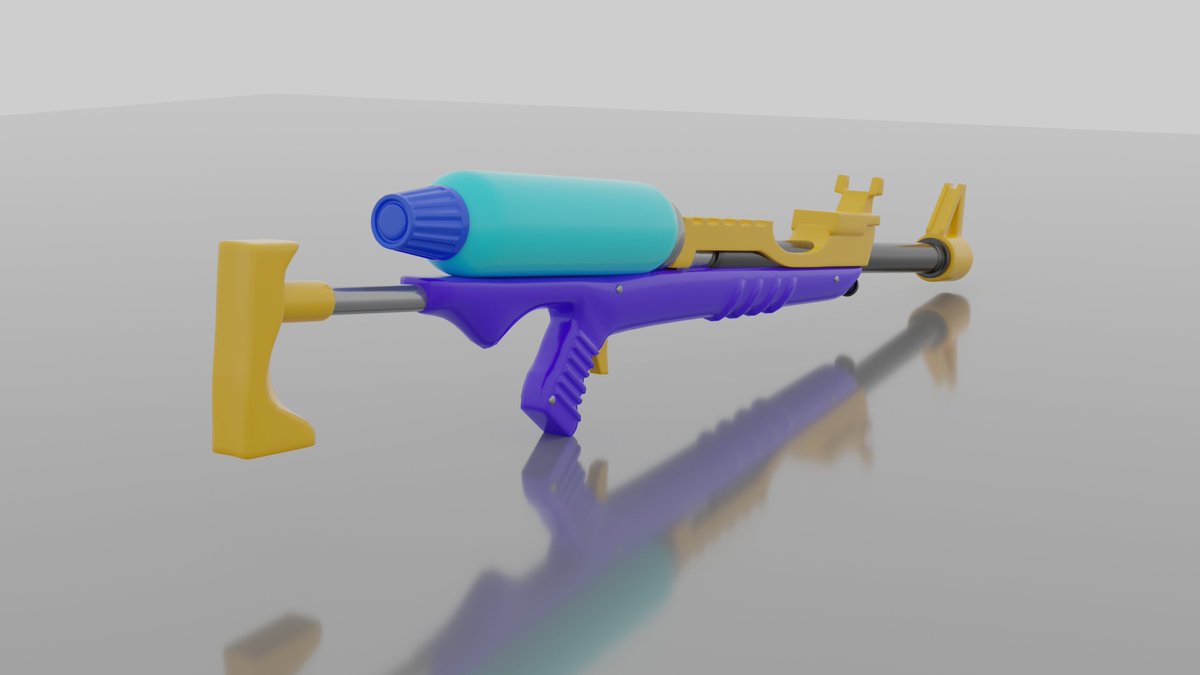 ChrisPHP_'s tweet photo. After seeing the new #Splatoon3 charger I had to remake it in #Blender3d 

model available for free here: https://t.co/YT3PoC8cWN https://t.co/GAAdcfT8Np