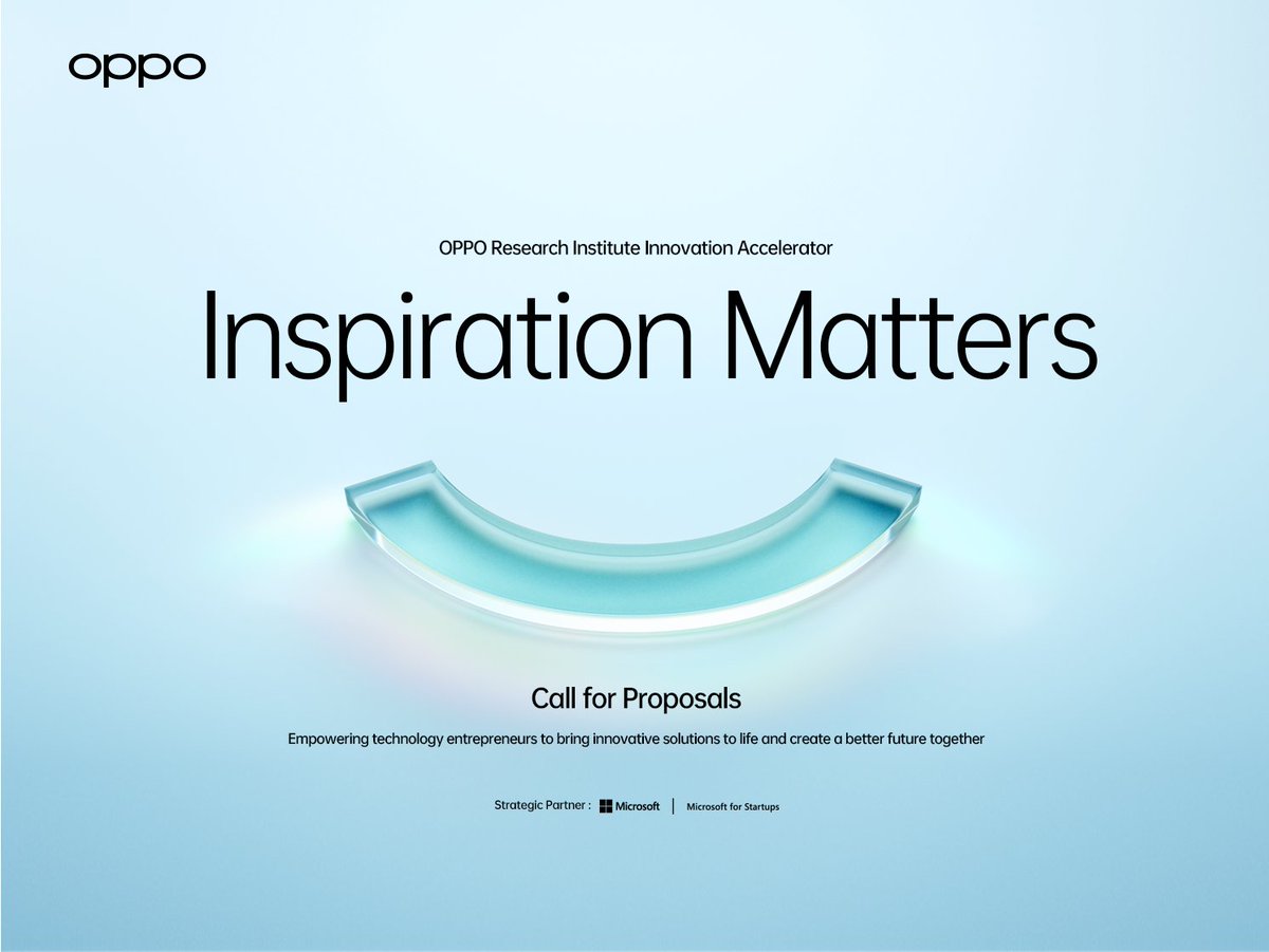 OPPOIndia's tweet photo. Is advancing the world of #technology your number one priority? OPPO has a plan to empower young &amp; sharp minds towards actioning innovative solutions for an advanced tomorrow.
Come be a part of the Innovation Accelerator initiative: https://t.co/XbzZfqVMUc https://t.co/xHNS6vGijy