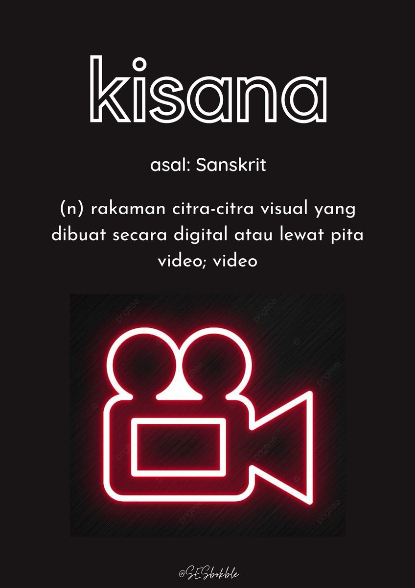 SEsbok's tweet photo. Selalu tak fikir, "video" dan "game" tiada padanan ke dalam bahasa Melayu?

Aip, ada la😌.

Video - Kisana
Game - Hibira (hibur + gembira)
Gamers - Hibirawan

Jasa Cipta: @ultron90 https://t.co/jffOTepmES