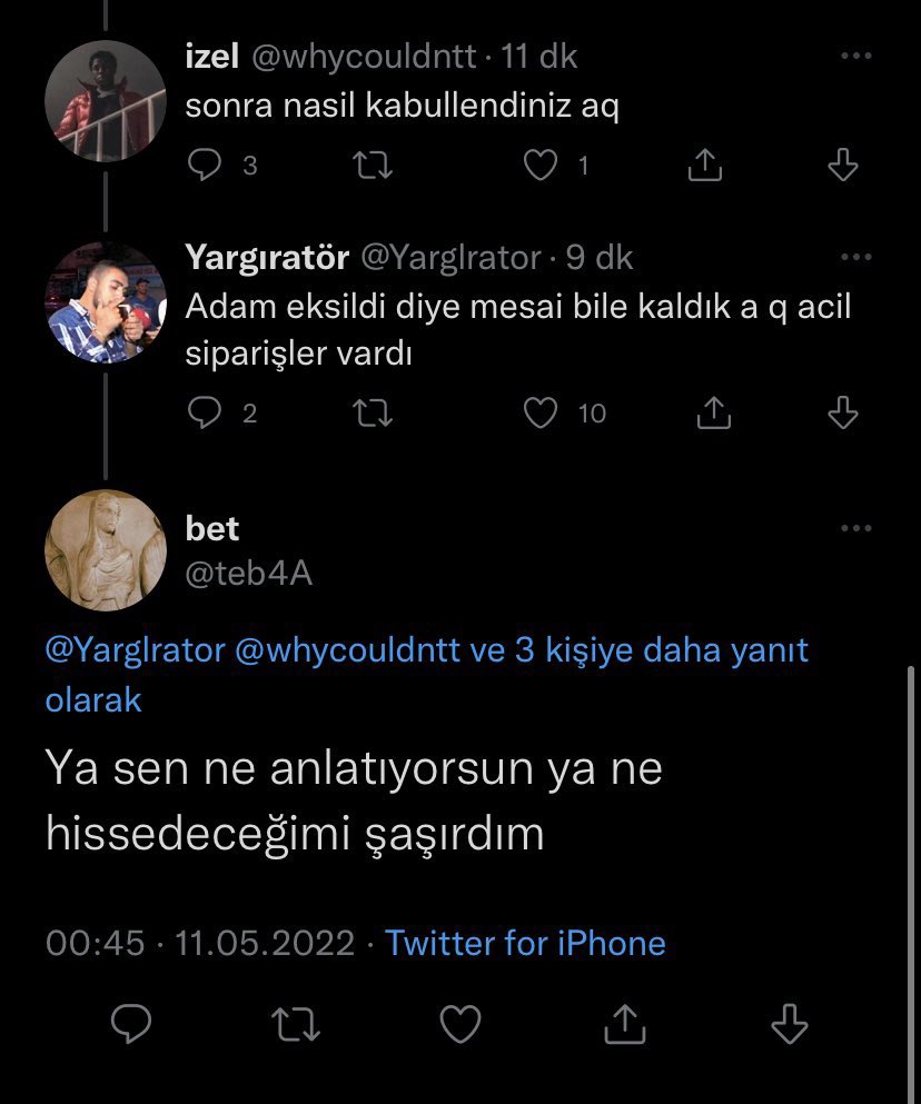 Uzun zamandır twitterda gördüğüm en ilginç diyalog