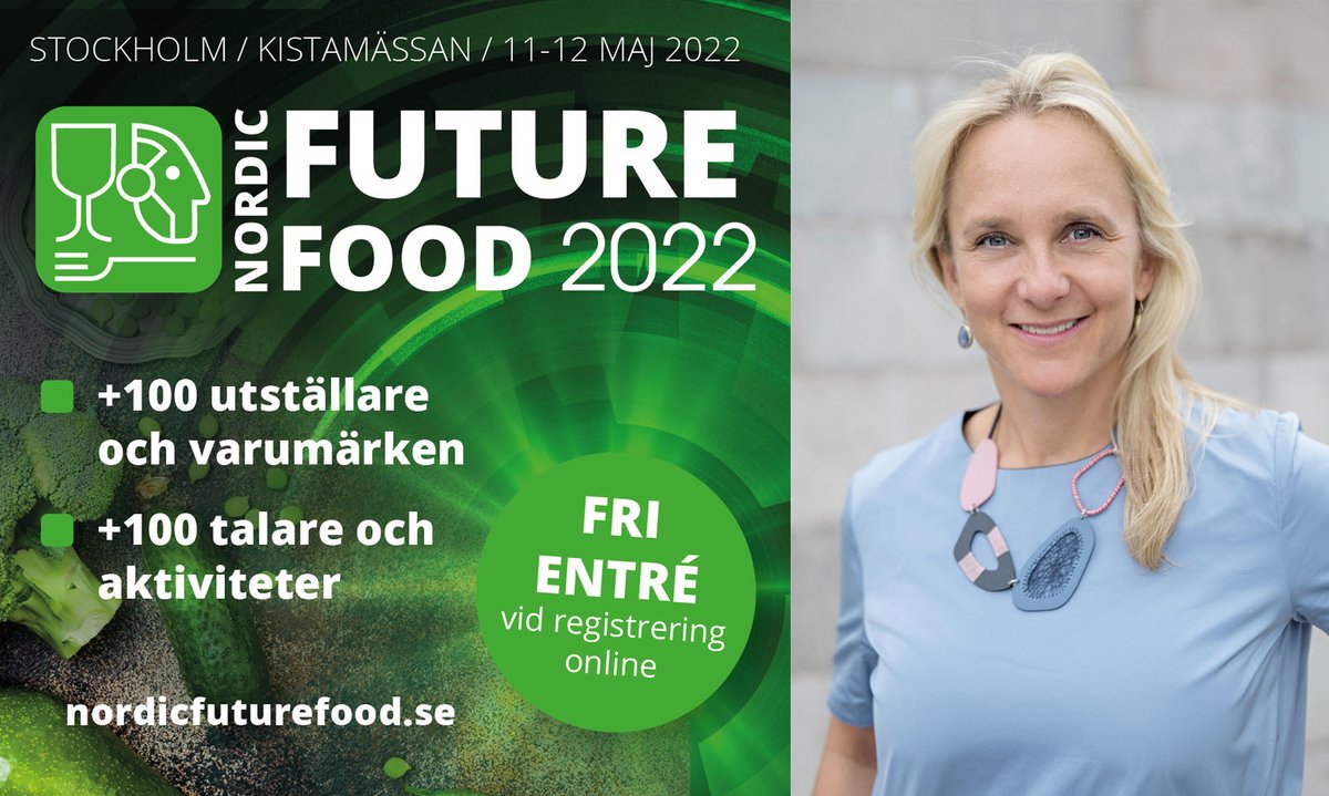 Imorgon torsdag den 12 maj klockan 08:45 talar @AmelieSilfver, ansvarig för hållbar innovation på @Axfoundation, på Nordic Future Food som pågår i Kistamässan. 
Läs mer om mässan på: https://t.co/ZR58Gb1lz5

#framtidensmat #acttoinspire #inspiretoact #innovation https://t.co/BMtg57FSxO