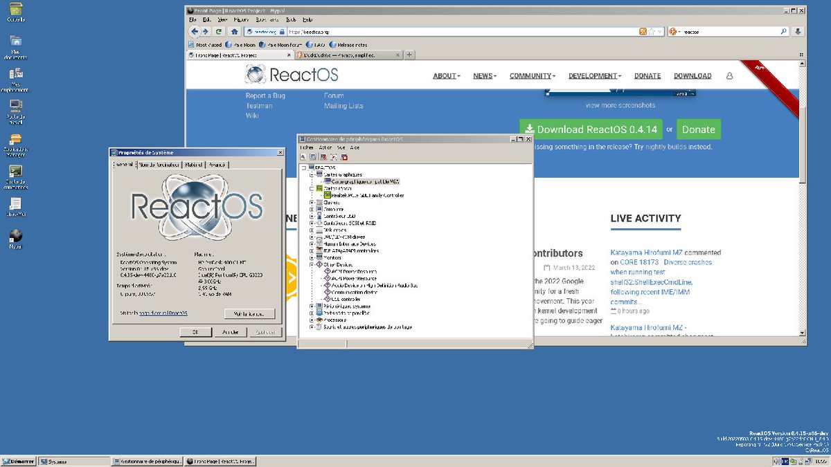 #ReactOS installs and runs on HP Prodesk 400 G1!
Test: fulup29

#softwaredevelopment #softwaretesting #developers #opensource